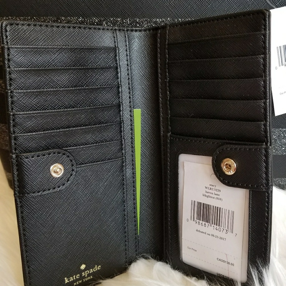 Kate Spade Stacy Haven Glitter Stripes Wallet - Picture 3 of 3